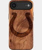 Eco-friendly Indianapolis Colts iPhone 17 Air Case - Carved Wood Custom Indianapolis Colts Gift For Him - Monogrammed Personalized iPhone 17 Air Cover By Engraved In Nature