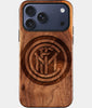 Custom Inter Milan FC iPhone 17/17 Pro/17 Pro Max/17 Air Case - Wood Inter Milan FC Cover - Eco-friendly Inter Milan FC iPhone 17 Case - Carved Wood Custom Inter Milan FC Gift For Him - Monogrammed Personalized iPhone 17 Cover By Engraved In Nature