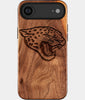 Eco-friendly Jacksonville Jaguars iPhone 17 Air Case - Carved Wood Custom Jacksonville Jaguars Gift For Him - Monogrammed Personalized iPhone 17 Air Cover By Engraved In Nature