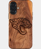 Eco-friendly Jacksonville Jaguars iPhone 17 Case - Carved Wood Custom Jacksonville Jaguars Gift For Him - Monogrammed Personalized iPhone 17 Cover By Engraved In Nature