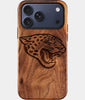 Eco-friendly Jacksonville Jaguars iPhone 17 Pro Case - Carved Wood Custom Jacksonville Jaguars Gift For Him - Monogrammed Personalized iPhone 17 Pro Cover By Engraved In Nature