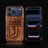 Custom Juventus Club iPhone 17/17 Pro/17 Pro Max/17 Air Case - Carved Wood Juventus Club Cover