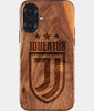 Eco-friendly Juventus FC iPhone 17 Case - Carved Wood Custom Juventus FC Gift For Him - Monogrammed Personalized iPhone 17 Cover By Engraved In Nature