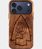 Custom Kansas City Chiefs iPhone 17/17 Pro/17 Pro Max/17 Air Case - Wood KC Chiefs Cover - Eco-friendly Kansas City Chiefs iPhone 17 Case - Carved Wood Custom Kansas City Chiefs Gift For Him - Monogrammed Personalized iPhone 17 Cover By Engraved In Nature