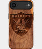 Custom Las Vegas Raiders iPhone 17 Air Case - Carved Wood Raiders Cover - Eco-friendly Las Vegas Raiders iPhone 17 Air Case - Custom Las Vegas Raiders Gift For Him - Monogrammed Personalized iPhone 17 Air Cover By Engraved In Nature
