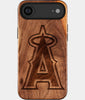 Eco-friendly Los Angeles Angels iPhone 17 Air Case - Carved Wood Custom Los Angeles Angels Gift For Him - Monogrammed Personalized iPhone 17 Air Cover By Engraved In Nature