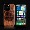 Custom Los Angeles Kings iPhone 16/16 Pro/16 Pro Max/16 Plus Case - Carved Wood Kings Cover