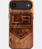 Eco-friendly Los Angeles Kings iPhone 17 Air Case - Carved Wood Custom Los Angeles Kings Gift For Him - Monogrammed Personalized iPhone 17 Air Cover By Engraved In Nature