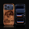 Custom Los Angeles Rams iPhone 17/17 Pro/17 Pro Max/17 Air Case - Carved Wood Rams Cover