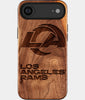 Eco-friendly Los Angeles Rams iPhone 17 Air Case - Carved Wood Custom Los Angeles Rams Gift For Him - Monogrammed Personalized iPhone 17 Air Cover By Engraved In Nature
