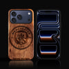 Custom Manchester City F.C. iPhone 17/17 Pro/17 Pro Max/17 Air Case - Carved Wood Manchester City FC Cover