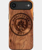 Eco-friendly Manchester City FC iPhone 17 Air Case - Carved Wood Custom Manchester City FC Gift For Him - Monogrammed Personalized iPhone 17 Air Cover By Engraved In Nature