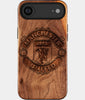 Eco-friendly Manchester United FC iPhone 17 Air Case - Carved Wood Custom Manchester United FC Gift For Him - Monogrammed Personalized iPhone 17 Air Cover By Engraved In Nature