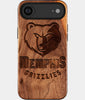Eco-friendly Memphis Grizzlies iPhone 17 Air Case - Carved Wood Custom Memphis Grizzlies Gift For Him - Monogrammed Personalized iPhone 17 Air Cover By Engraved In Nature