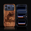 Custom Miami Marlins iPhone 17/17 Pro/17 Pro Max/17 Air Case - Carved Wood Marlins Cover