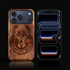 Custom Milwaukee Bucks iPhone 17/17 Pro/17 Pro Max/17 Air Case - Carved Wood Bucks Cover