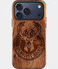 Eco-friendly Milwaukee Bucks iPhone 17 Pro Max Case - Carved Wood Custom Milwaukee Bucks Gift For Him - Monogrammed Personalized iPhone 17 Pro Max Cover By Engraved In Nature