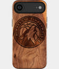 Eco-friendly Minnesota Timberwolves iPhone 17 Air Case - Carved Wood Custom Minnesota Timberwolves Gift For Him - Monogrammed Personalized iPhone 17 Air Cover By Engraved In Nature
