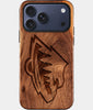 Eco-friendly Minnesota Wild iPhone 17 Pro Case - Carved Wood Custom Minnesota Wild Gift For Him - Monogrammed Personalized iPhone 17 Pro Cover By Engraved In Nature