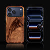 Custom New England Patriots iPhone 17/17 Pro/17 Pro Max/17 Air Case - Carved Wood Patriots Cover