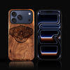 Custom New Orleans Pelicans iPhone 17/17 Pro/17 Pro Max/17 Air Case - Carved Wood Pelicans Cover