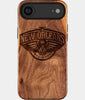 Eco-friendly New Orleans Pelicans iPhone 17 Air Case - Carved Wood Custom New Orleans Pelicans Gift For Him - Monogrammed Personalized iPhone 17 Air Cover By Engraved In Nature