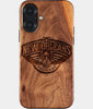 Eco-friendly New Orleans Pelicans iPhone 17 Case - Carved Wood Custom New Orleans Pelicans Gift For Him - Monogrammed Personalized iPhone 17 Cover By Engraved In Nature