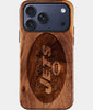 Eco-friendly New York Jets iPhone 17 Pro Max Case - Carved Wood Custom New York Jets Gift For Him - Monogrammed Personalized iPhone 17 Pro Max Cover By Engraved In Nature
