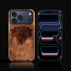Custom New York Knicks iPhone 17/17 Pro/17 Pro Max/17 Air Case - Carved Wood Knicks Cover