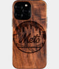 Custom New York Mets iPhone 16/16 Pro/16 Pro Max/16 Plus Case - Wood Mets Cover - Eco-friendly New York Mets iPhone 16 Case - Carved Wood Custom New York Mets Gift For Him - Monogrammed Personalized iPhone 16 Cover By Engraved In Nature