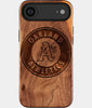 Eco-friendly Oakland Athletics iPhone 17 Air Case - Carved Wood Custom Oakland Athletics Gift For Him - Monogrammed Personalized iPhone 17 Air Cover By Engraved In Nature