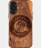 Eco-friendly Oakland Athletics iPhone 17 Case - Carved Wood Custom Oakland Athletics Gift For Him - Monogrammed Personalized iPhone 17 Cover By Engraved In Nature