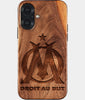 Eco-friendly Olympique De Marseille iPhone 17 Case - Carved Wood Custom Olympique De Marseille Gift For Him - Monogrammed Personalized iPhone 17 Cover By Engraved In Nature