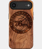 Eco-friendly Philadelphia 76Ers iPhone 17 Air Case - Carved Wood Custom Philadelphia 76Ers Gift For Him - Monogrammed Personalized iPhone 17 Air Cover By Engraved In Nature