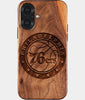 Eco-friendly Philadelphia 76Ers iPhone 17 Case - Carved Wood Custom Philadelphia 76Ers Gift For Him - Monogrammed Personalized iPhone 17 Cover By Engraved In Nature