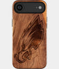 Eco-friendly Philadelphia Eagles iPhone 17 Air Case - Carved Wood Custom Philadelphia Eagles Gift For Him - Monogrammed Personalized iPhone 17 Air Cover By Engraved In Nature