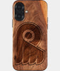 Eco-friendly Philadelphia Flyers iPhone 17 Case - Carved Wood Custom Philadelphia Flyers Gift For Him - Monogrammed Personalized iPhone 17 Cover By Engraved In Nature