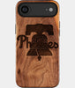 Eco-friendly Philadelphia Phillies iPhone 17 Air Case - Carved Wood Custom Philadelphia Phillies Gift For Him - Monogrammed Personalized iPhone 17 Air Cover By Engraved In Nature