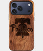 Custom Philadelphia Phillies iPhone 17/17 Pro/17 Pro Max/17 Air Case - Wood Phillies Cover - Eco-friendly Philadelphia Phillies iPhone 17 Case - Carved Wood Custom Philadelphia Phillies Gift For Him - Monogrammed Personalized iPhone 17 Cover By Engraved In Nature