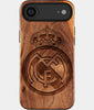 Eco-friendly Real Madrid Cf iPhone 17 Air Case - Carved Wood Custom Real Madrid Cf Gift For Him - Monogrammed Personalized iPhone 17 Air Cover By Engraved In Nature