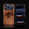 Custom San Jose Sharks iPhone 17/17 Pro/17 Pro Max/17 Air Case - Carved Wood Sharks Cover