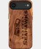 Eco-friendly Seattle Seahawks iPhone 17 Air Case - Carved Wood Custom Seattle Seahawks Gift For Him - Monogrammed Personalized iPhone 17 Air Cover By Engraved In Nature
