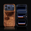 Custom St Louis Blues iPhone 17/17 Pro/17 Pro Max/17 Air Case - Carved Wood St Louis Blues Cover