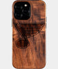 Custom St Louis Blues iPhone 16/16 Pro/16 Pro Max/16 Plus Case - Wood St Louis Blues Cover - Eco-friendly St Louis Blues iPhone 16 Case - Carved Wood Custom St Louis Blues Gift For Him - Monogrammed Personalized iPhone 16 Cover By Engraved In Nature