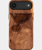 Eco-friendly St Louis Blues iPhone 17 Air Case - Carved Wood Custom St Louis Blues Gift For Him - Monogrammed Personalized iPhone 17 Air Cover By Engraved In Nature