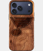 Custom St Louis Blues iPhone 17/17 Pro/17 Pro Max/17 Air Case - Wood St Louis Blues Cover - Eco-friendly St Louis Blues iPhone 17 Case - Carved Wood Custom St Louis Blues Gift For Him - Monogrammed Personalized iPhone 17 Cover By Engraved In Nature