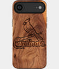 Eco-friendly St Louis Cardinals iPhone 17 Air Case - Carved Wood Custom St Louis Cardinals Gift For Him - Monogrammed Personalized iPhone 17 Air Cover By Engraved In Nature