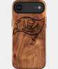 Eco-friendly Tampa Bay Buccaneers iPhone 17 Air Case - Carved Wood Custom Tampa Bay Buccaneers Gift For Him - Monogrammed Personalized iPhone 17 Air Cover By Engraved In Nature