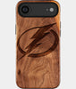 Eco-friendly Tampa Bay Lightning iPhone 17 Air Case - Carved Wood Custom Tampa Bay Lightning Gift For Him - Monogrammed Personalized iPhone 17 Air Cover By Engraved In Nature