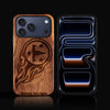 Custom Tennessee Titans iPhone 17/17 Pro/17 Pro Max/17 Air Case - Carved Wood Tennessee Titans Cover